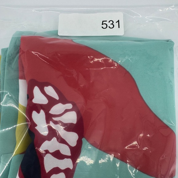 CHICOS Floral Print Kimono Style Top Women L XL Navy Blue Red Yellow Mint Green - Picture 6 of 6